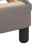 vidaXL Cadre de lit avec tête de lit Dover taupe 80x200cm tissu