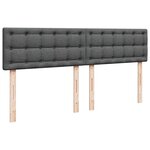 vidaXL Sommier à lattes de lit avec matelas Gris foncé 180x200cm Tissu
