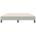 vidaXL Cadre de lit sans matelas gris clair 160x220 cm velours