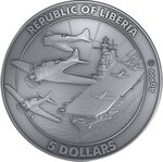 Pièce de monnaie en Argent 5 Dollars g 62.2 (2 oz) Millésime 2025 BATTLE OF MIDWAY