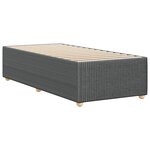 vidaXL Cadre de lit Gris foncé 90x190 cm Tissu