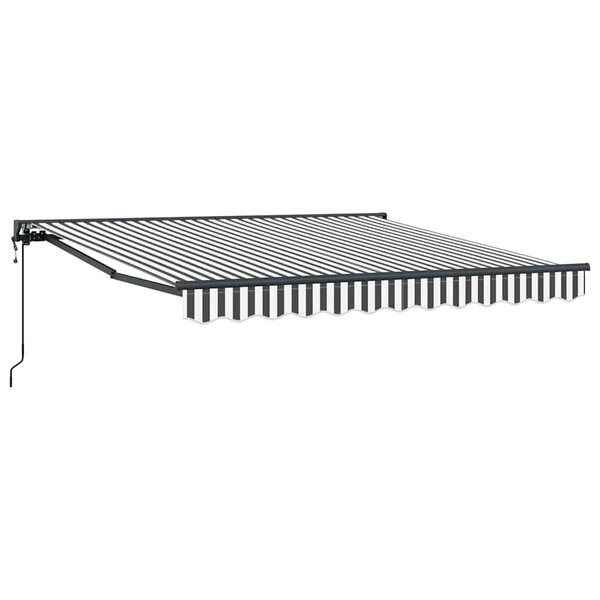 vidaXL Auvent Rétractable Anthracite et blanc 300x250 cm tissu