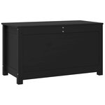 vidaXL Boîte de rangement Noir 80x40x45 5 cm Bois massif de pin
