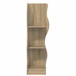 vidaXL Étagère d'angle Chêne Sonoma 34 x 33 x 102 cm Bois d'ingénierie