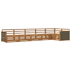 vidaXL Ensemble de canapés d'extérieur 6 pc Naturel
