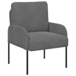 vidaXL Canapés avec coussin 55cm Gris foncé Contreplaqué