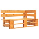 Salon de jardin meuble d'extérieur ensemble de mobilier palette 4 pièces pin imprégné de marron miel 02_0018388