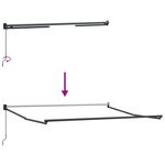 vidaXL Auvent Rétractable Multicolore 350 x 250 cm