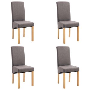 vidaXL Chaises à manger lot de 4 taupe tissu