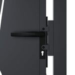 vidaXL Portail de jardin anthracite 105x80 cm acier conception d'herbe