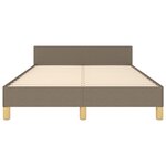 vidaXL Cadre de lit sans matelas taupe 120x190 cm tissu