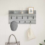 vidaXL Porte-manteau mural avec étagère Gris Sonoma 80 x 40 x 12 cm