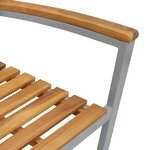 vidaXL Ensemble de salle à manger de jardin 5 pièces en bois massif d'acacia et métal