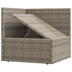 vidaXL Salon de jardin 3 Pièces avec coussins Gris Résine tressée
