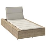 vidaXL Transat avec coussin flottant beige résine tressée
