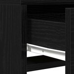 vidaXL Table de Toilette Noir 50 x 41 x 140 cm Bois d'ingénierie