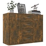 vidaXL Buffet Chêne fumé 88x30x65 cm Bois d'ingénierie