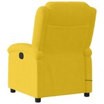 vidaXL Fauteuil inclinable de massage électrique jaune velours