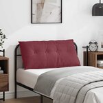 vidaXL Coussin de Dos Bordeaux 100 x 19 x 50 cm tissu