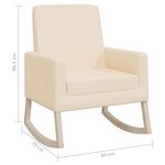 vidaXL Chaise à bascule Crème Tissu