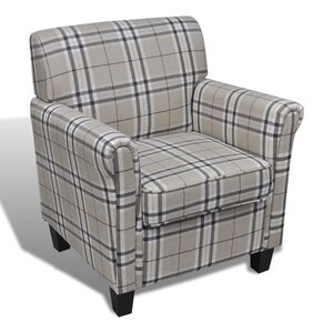 vidaXL Fauteuil avec coussin Crème Tissu