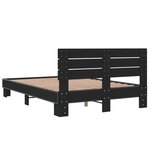 vidaXL Cadre de lit sans matelas noir 140x200 cm