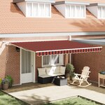 vidaXL Auvent rétractable automatique avec LED orange et marron 450x300 cm