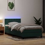 vidaXL Sommier à lattes de lit et matelas vert foncé 80x220 cm velours