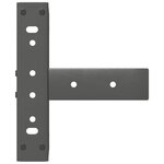 vidaXL Pieds de table basse en T  2 pièces  anthracite  28 x 25 x (42-43) cm  acier