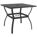 vidaXL Table de jardin Anthracite 81 5x81 5x72 cm Acier