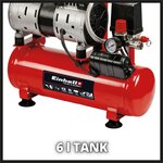Einhell compresseur à air te-ac 6 silent 550 w