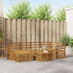 vidaXL Ensemble de canapés d'extérieur 7 pc Naturel Polyester