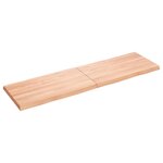 vidaXL Dessus de table bois massif traité bordure assortie