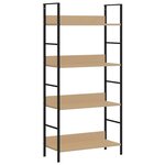 vidaXL Bibliothèque à 4 niveaux chêne 60x27 6x124 5 cm bois ingénierie