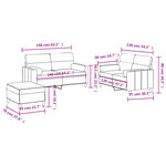 vidaXL Ensemble de canapés 3 Pièces avec coussins taupe tissu