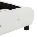 vidaXL Lit avec matelas Blanc Similicuir 140x200 cm