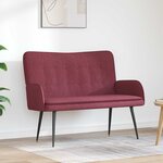 vidaXL Sofa 2 places Bordeaux 115 x 61 x 87 cm Tissu