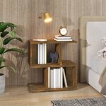 vidaXL Table de chevet Chêne fumé 50x30x51 5 cm Bois d'ingénierie