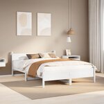 vidaXL Cadre de lit sans matelas blanc 150x200 cm bois de pin massif