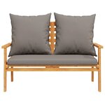 vidaXL Ensemble de jardin avec coussin bois massif acacia
