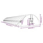 vidaXL Serre avec cadre en acier vert 144 m² 24x6x2 85 m