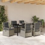 vidaXL Ensemble de salle à manger de jardin 7 pièces gris clair en rattan synthétique