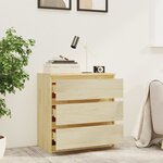 vidaXL Table de chevet 60x36x64 cm Bois de pin massif