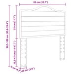 vidaXL Tête de lit Gris béton 80 cm Bois d'ingénierie