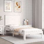 vidaXL Cadre de lit sans matelas blanc 100x200 cm bois de pin massif