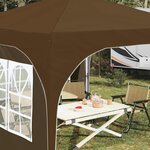 vidaXL Tente de fête pop-up 290 x 290 x 245 cm Taupe