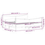 vidaXL Cadre de lit sans matelas 200x200 cm bois massif de pin