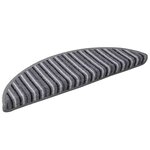 vidaXL Tapis d'escalier auto-adhésifs 15 Pièces Gris 56 x 17 x 3 cm