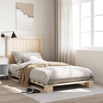 vidaXL Cadre de lit sans matelas avec tête de lit 100x200 cm