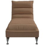 vidaXL Chaise longue avec coussins marron tissu